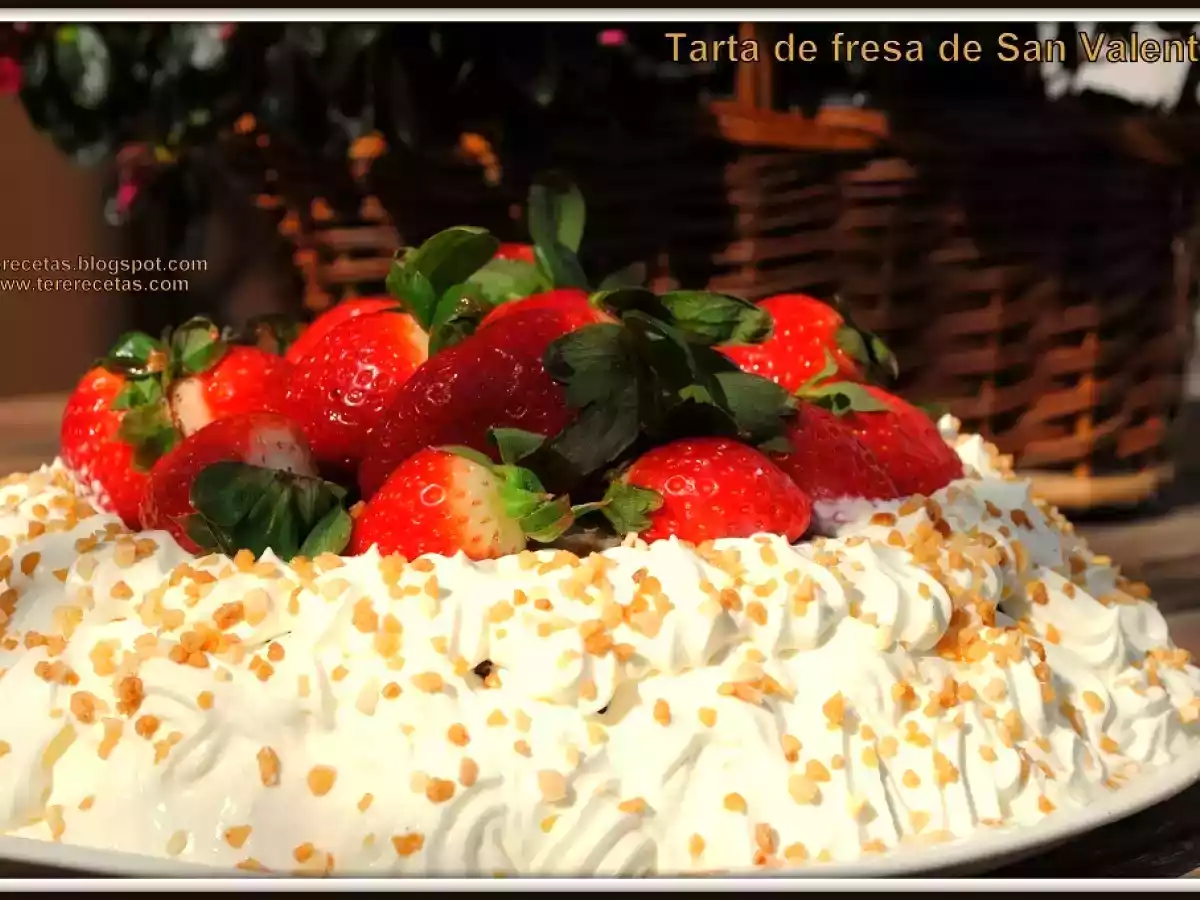 Tarta de fresas de San Valentín. - foto 3