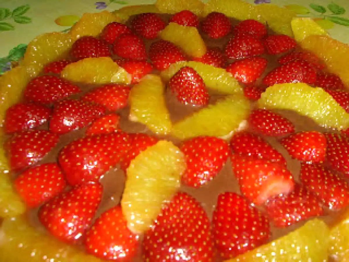 Tarta De Fresas Y Naranjas