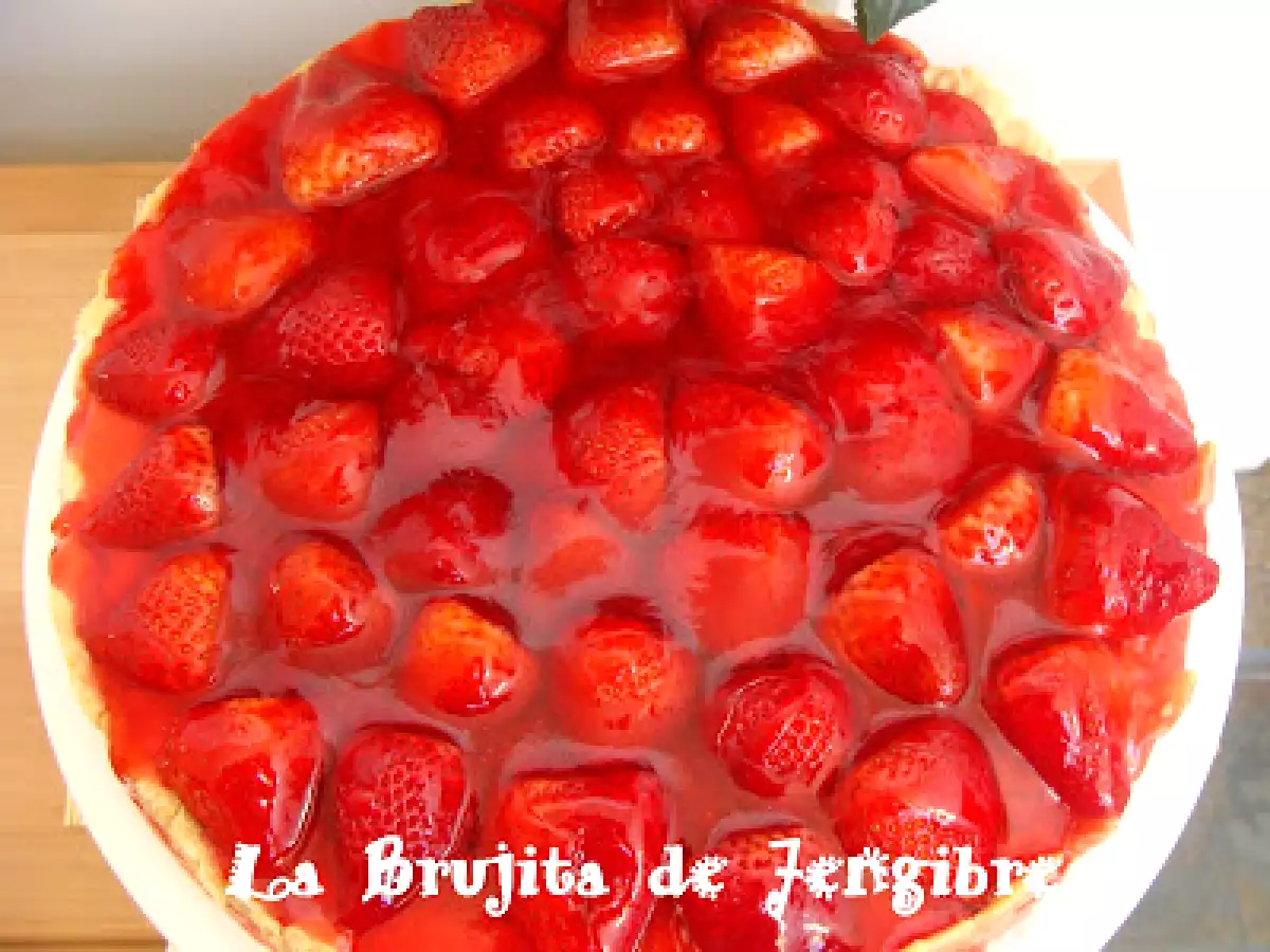 TARTA DE FRUTILLAS CON CREMA DE ALMENDRAS...UN SABOR INIGUALABLE! - foto 14