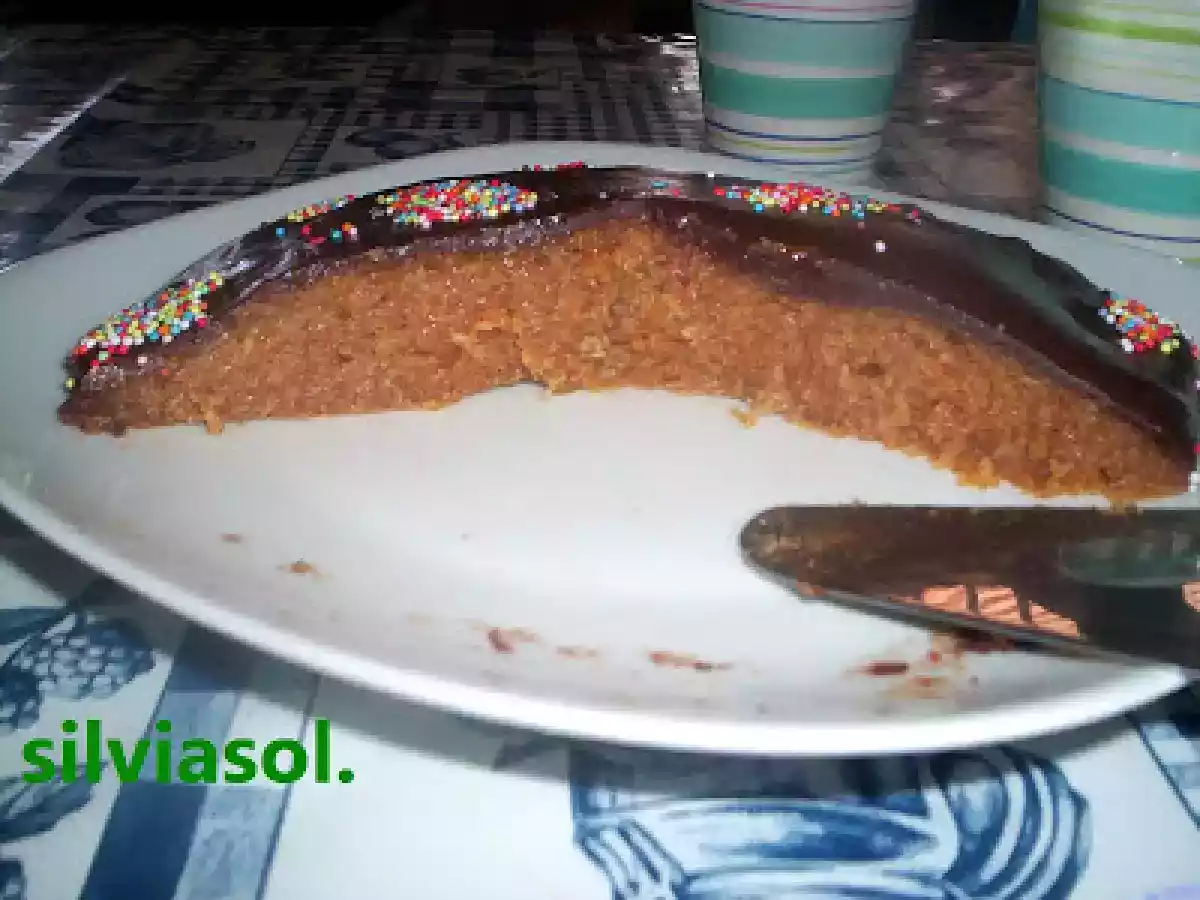 Tarta de galletas y crema de chocolate