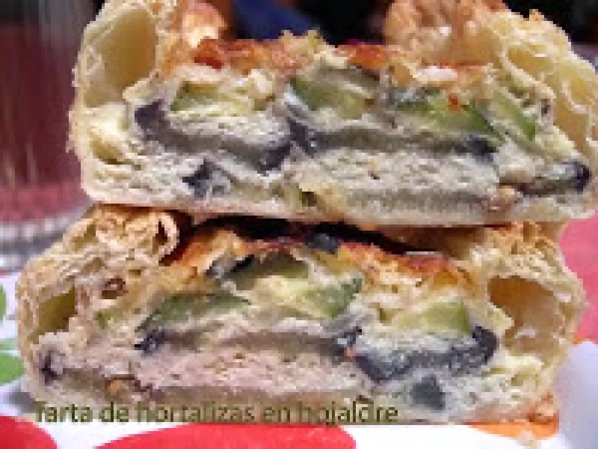 Tarta de hortalizas en hojaldre