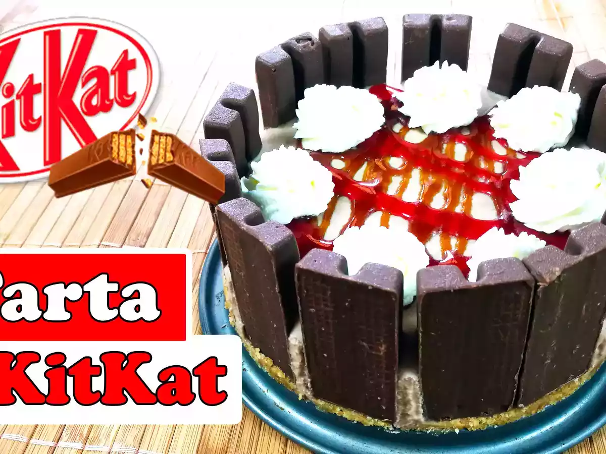 Tarta de KitKat sin horno y grenetina