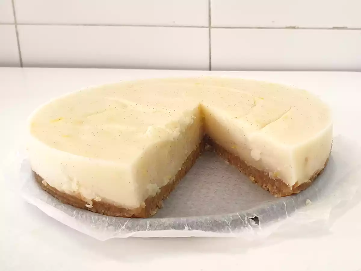 Tarta de limón vegana, sin horno