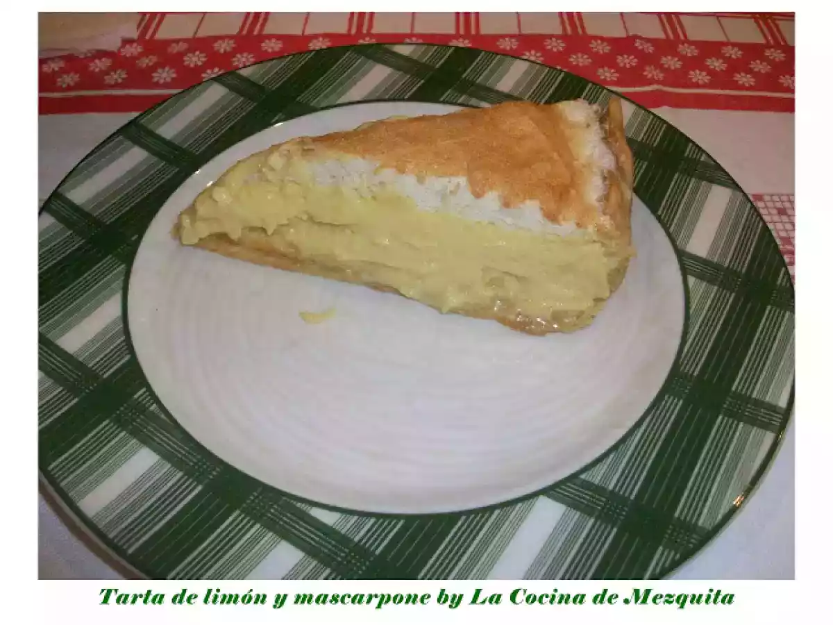 Tarta de limón y mascarpone al horno