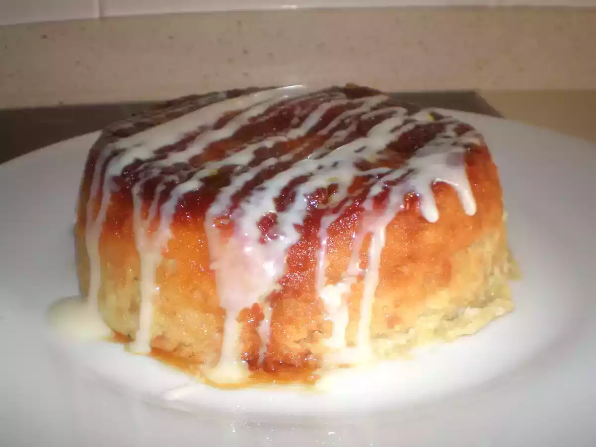 Tarta de manzana al microondas