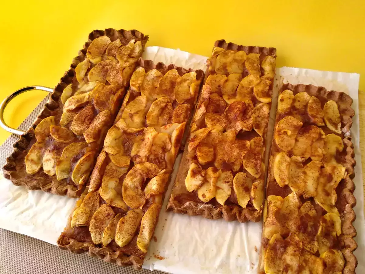 Tarta de manzana con base crujiente {sin azúcar} - foto 3