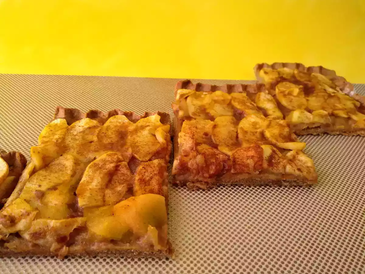 Tarta de manzana con base crujiente {sin azúcar} - foto 5