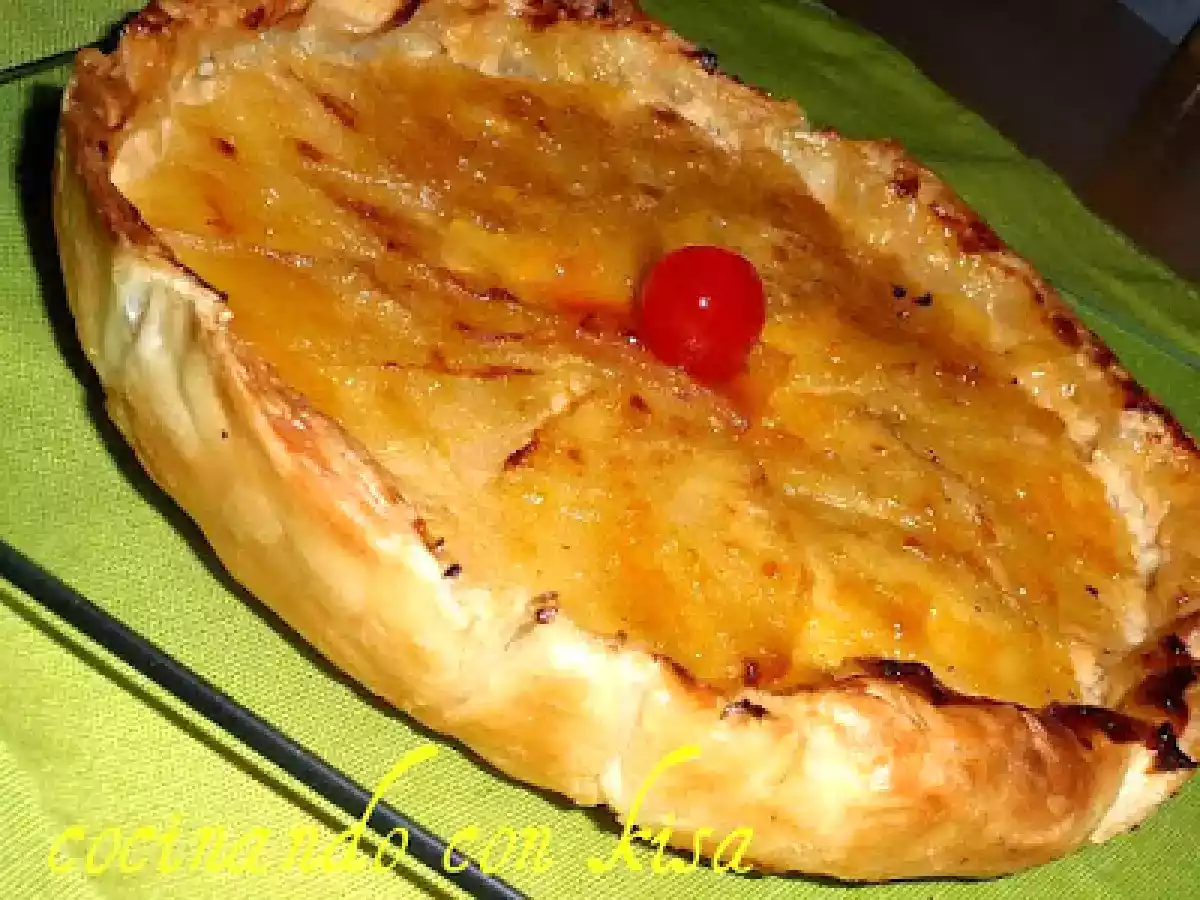 Tarta de Manzana hojaldrada con Crema Pastelera