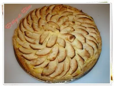 Tarta de manzana y crema pastelera