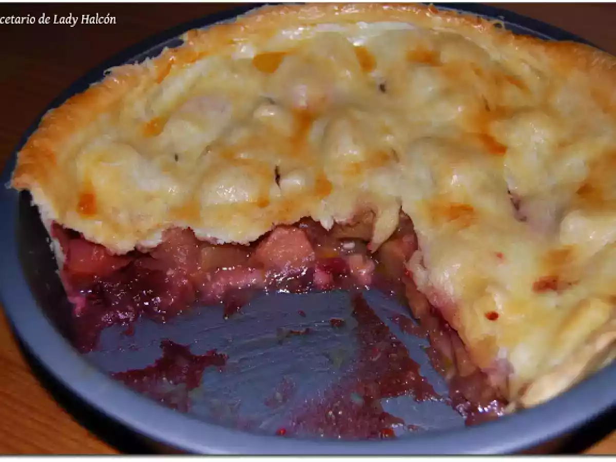 Tarta de manzanas y frambuesas o American Pie al estilo Jamie Oliver - foto 2