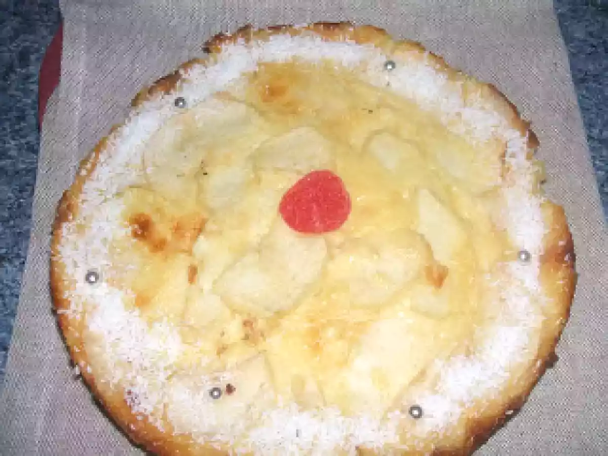 Tarta de mascarpone y manzana