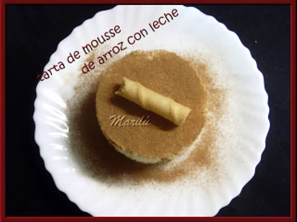 TARTA DE MOUSSE DE ARROZ CON LECHE - foto 2
