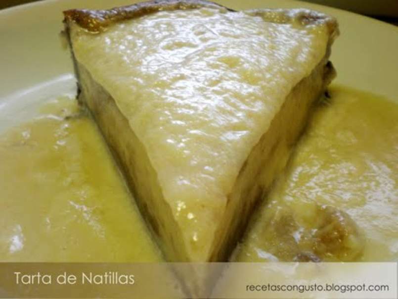 Tarta de Natillas con crema de plátano