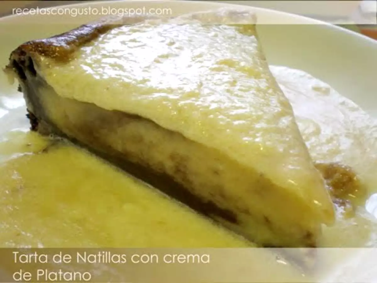 Tarta de Natillas con crema de plátano - foto 2