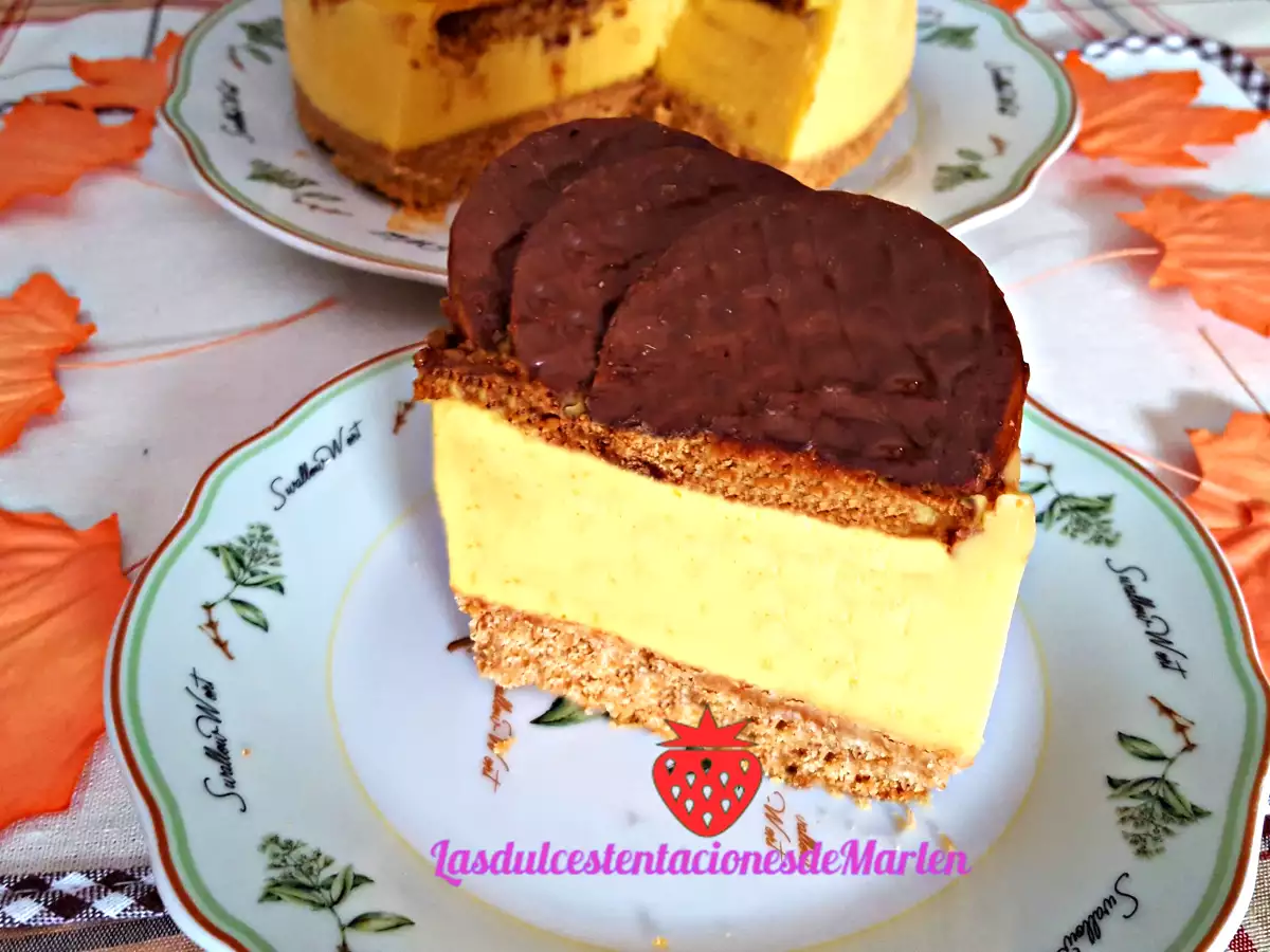 Tarta de Natillas con Galletas de Chocolate - foto 3