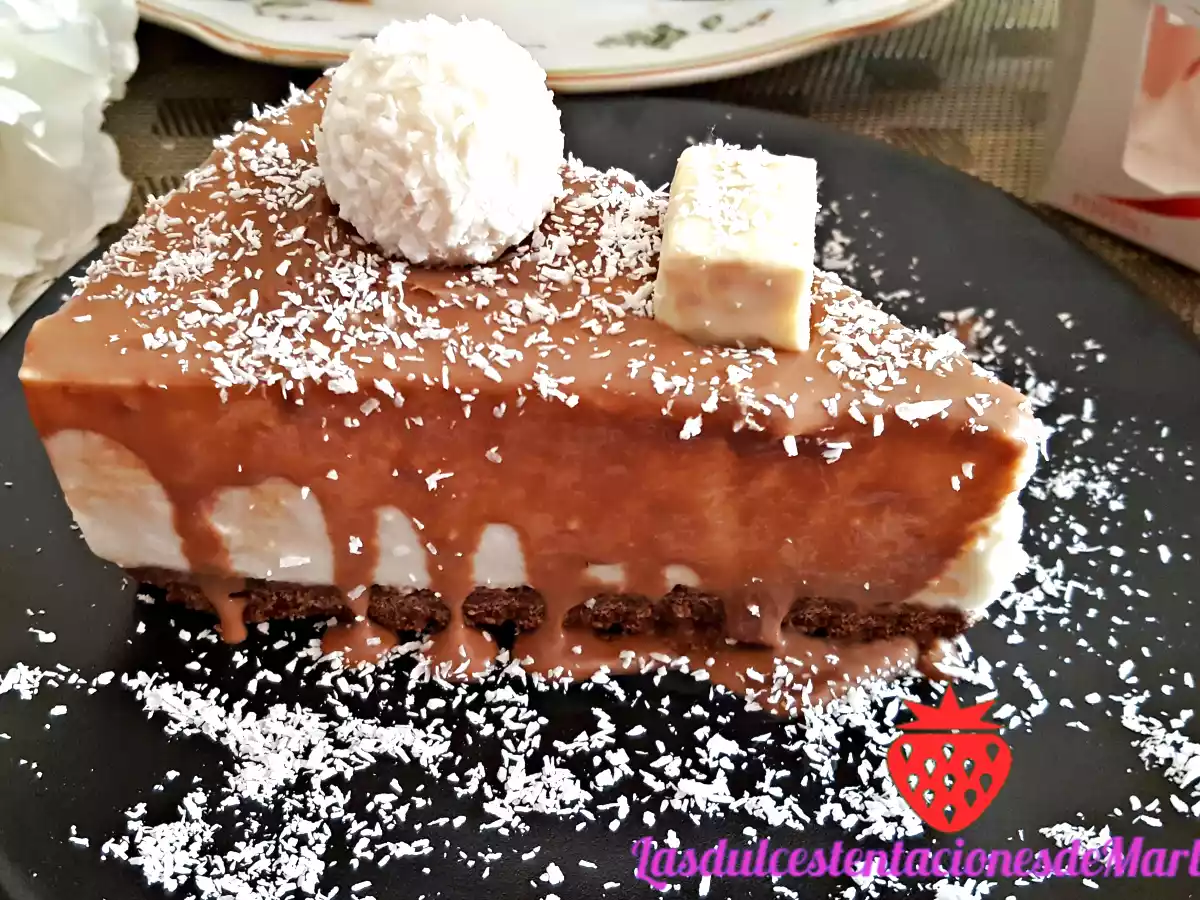 Tarta de Natillas de Coco con Baño de Chocolate - foto 2