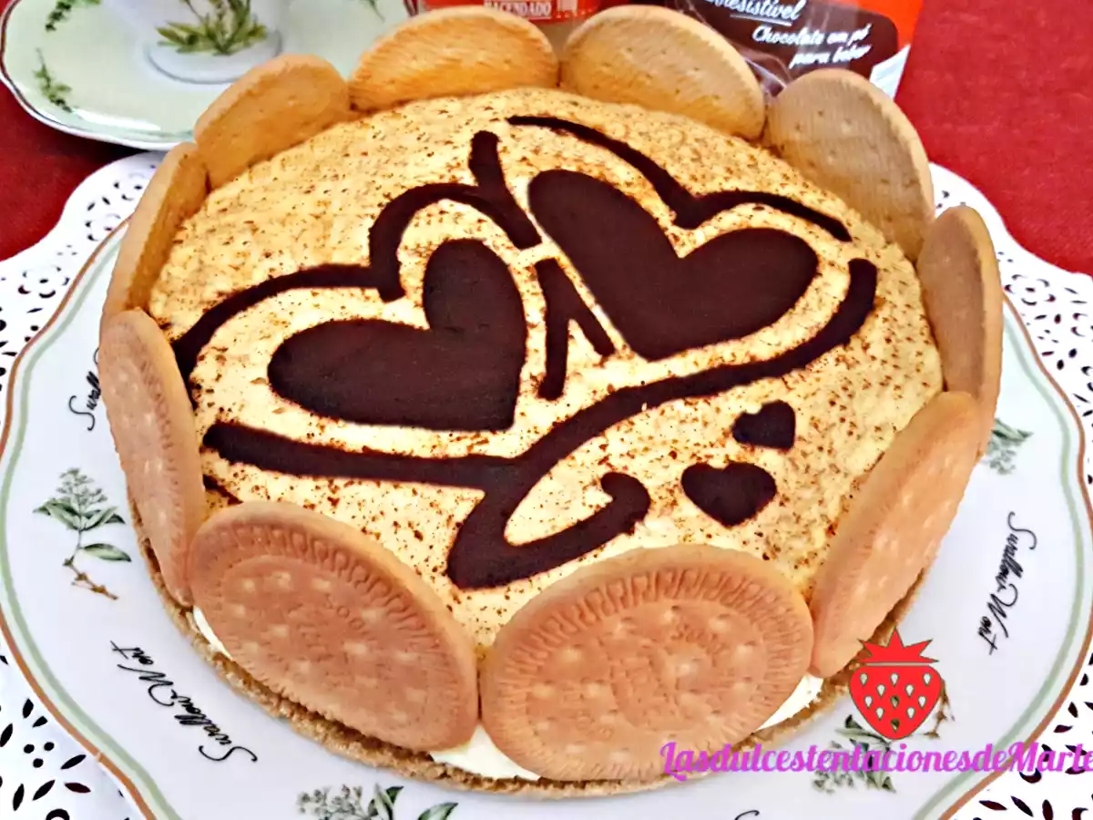 Tarta de Natillas y Galletas