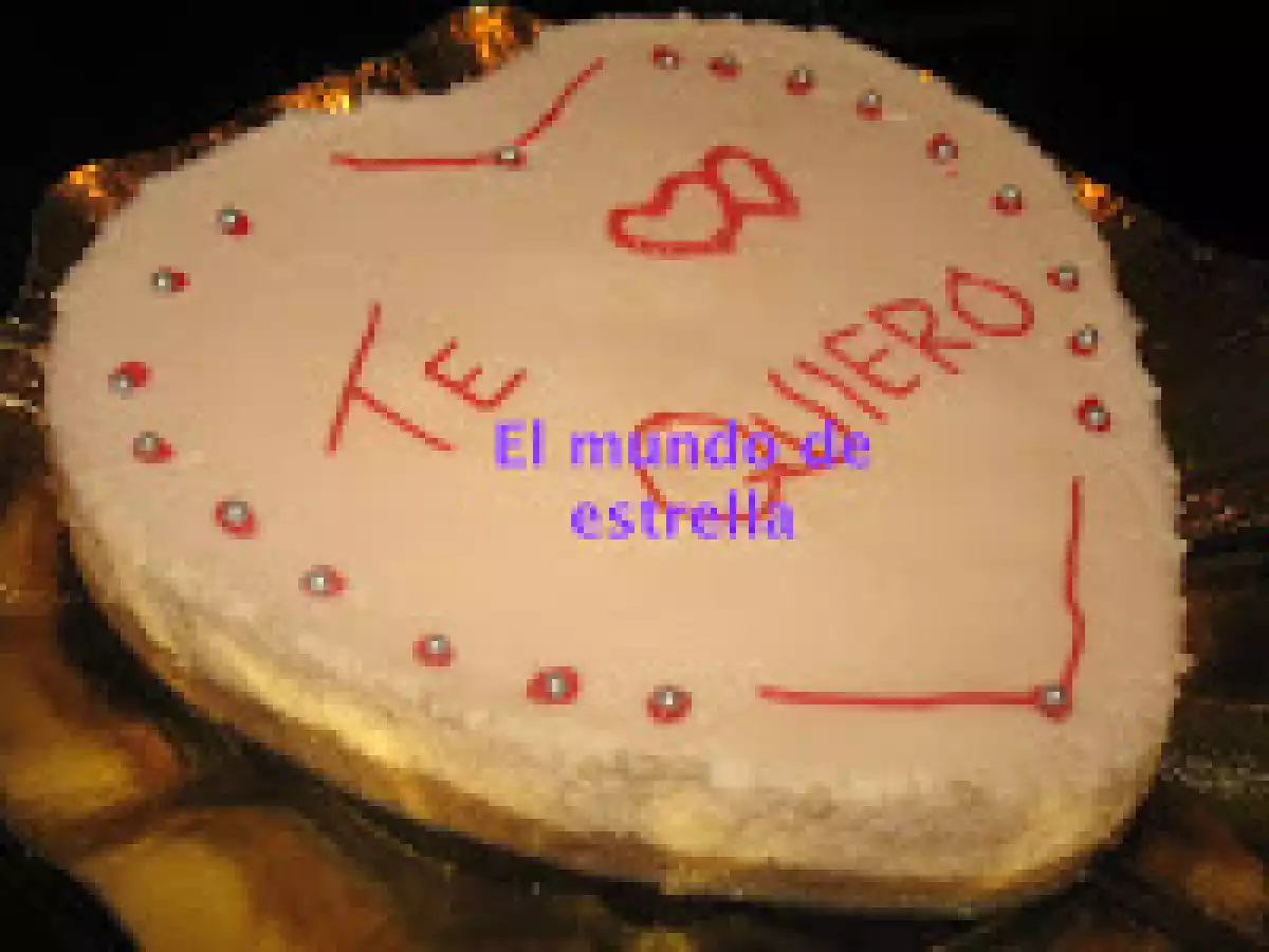 Tarta de nubes para san valentin