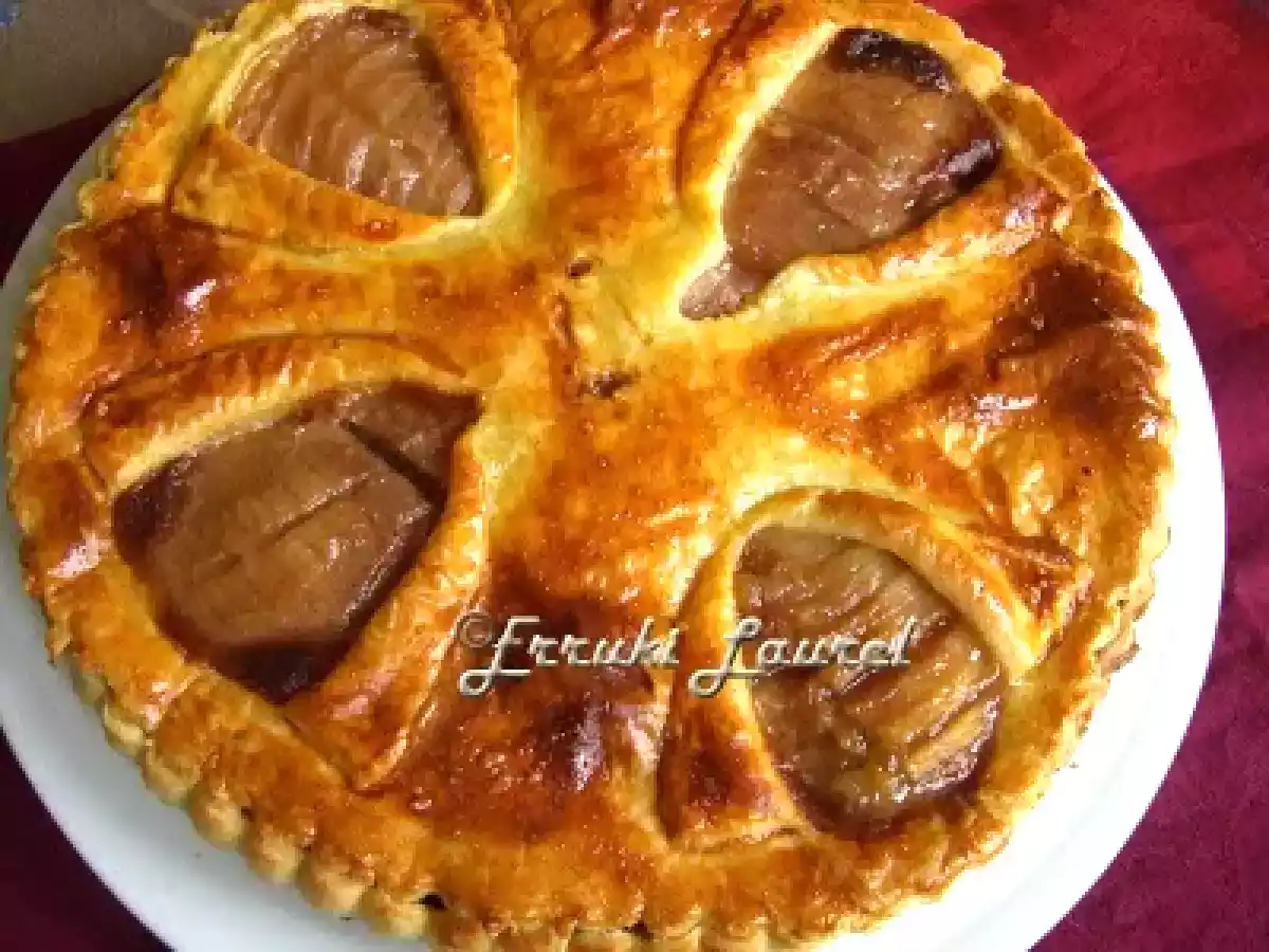 Tarta de pera al chocolate