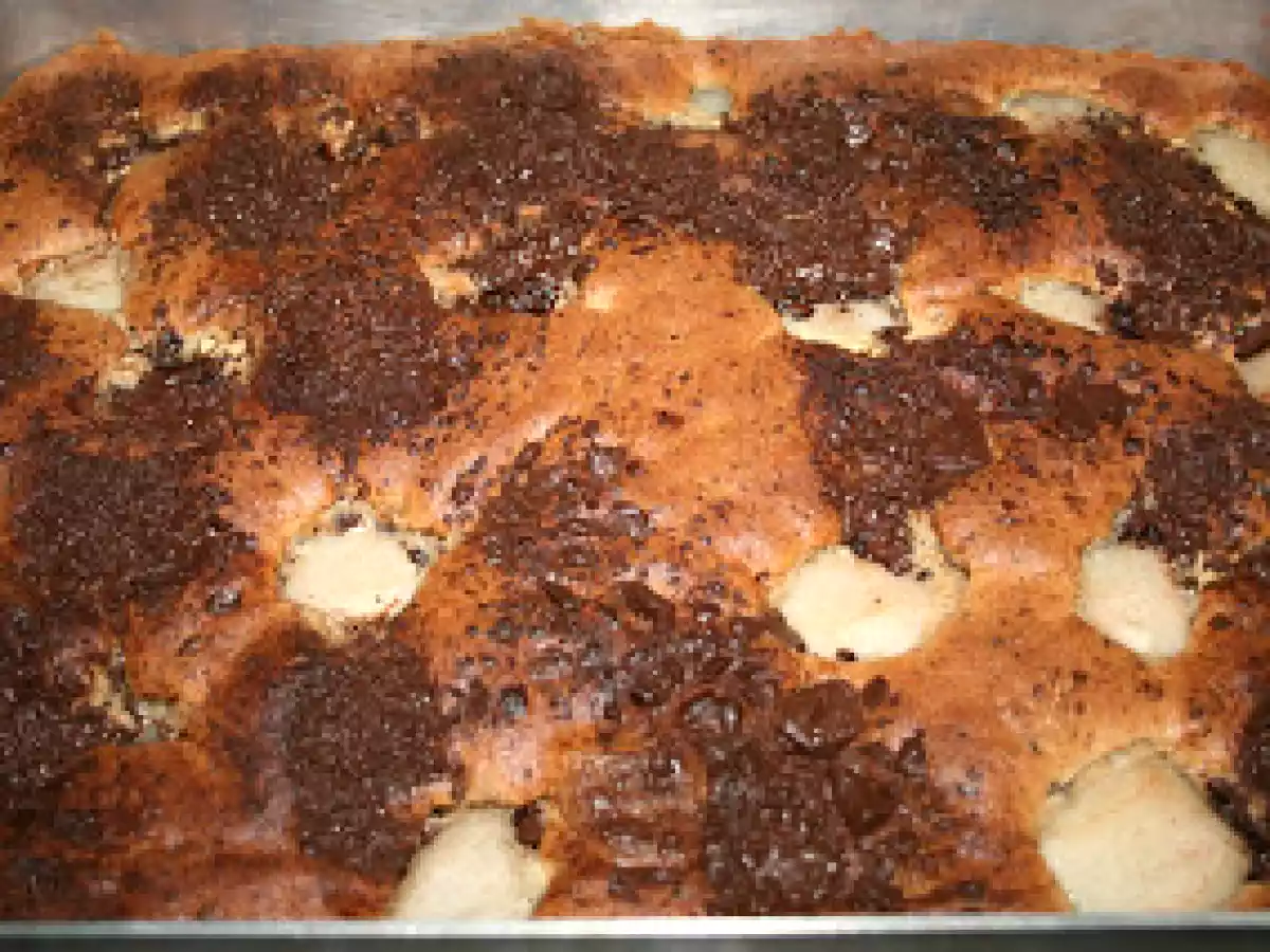 Tarta de pera con chocolate blanco y negro - foto 2