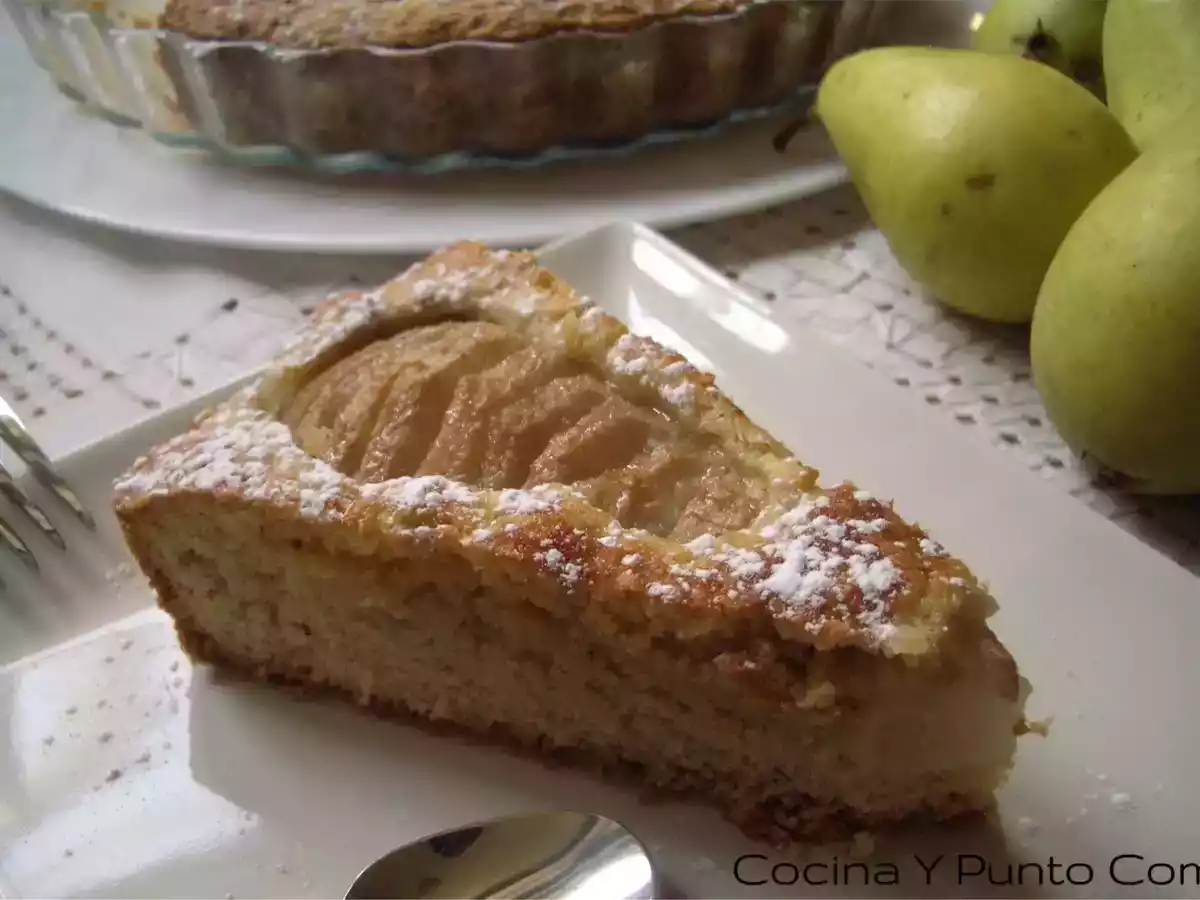 Tarta de Peras con Almendras, sencilla