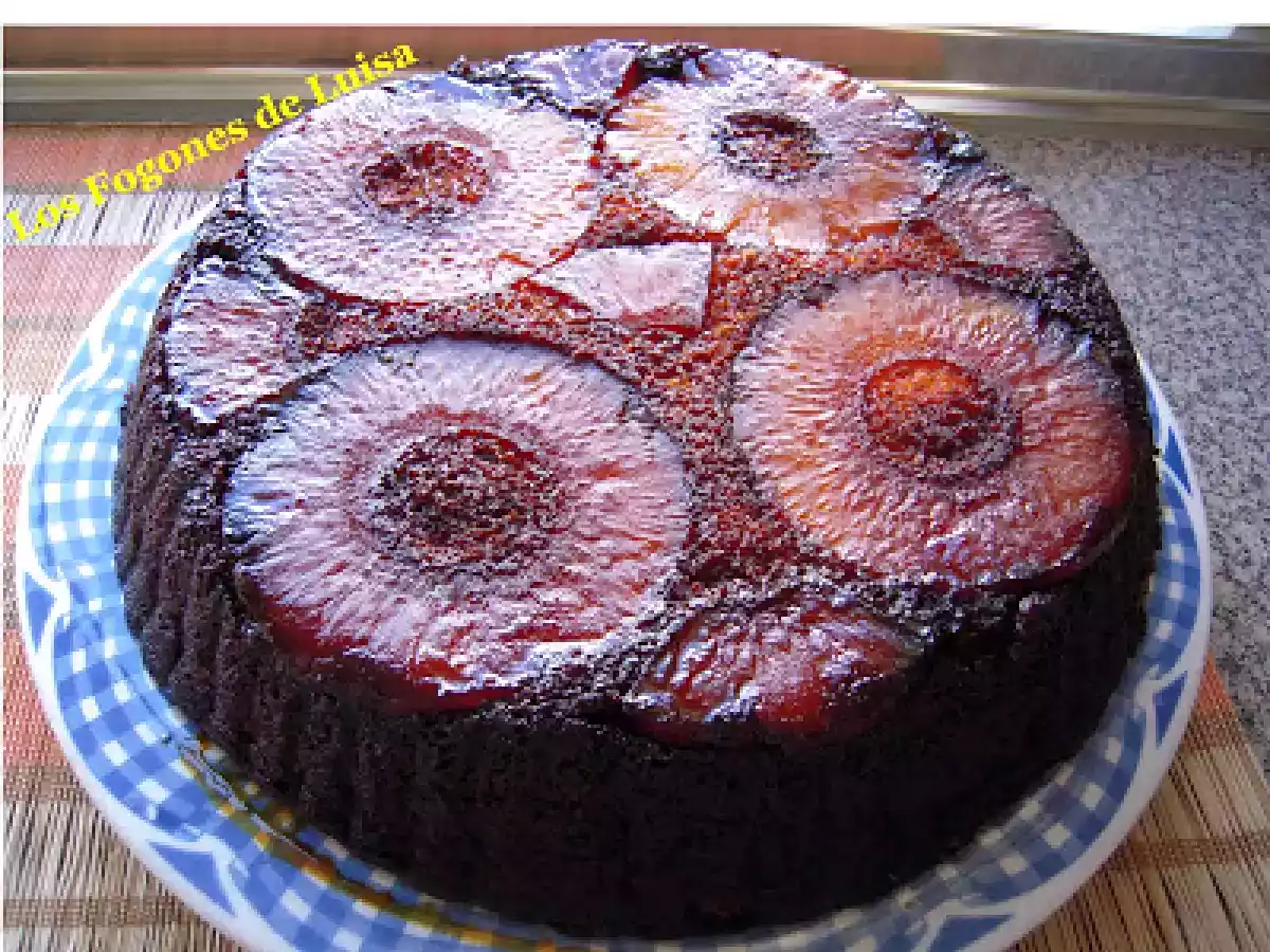 Tarta de piña caramelizada