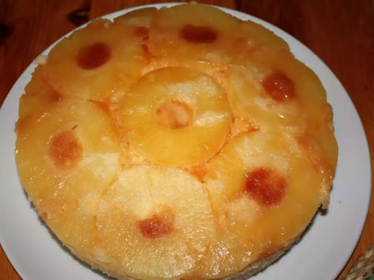 Tarta de piña rápida, fácil y muy resultona (al microondas) receta de mi madre