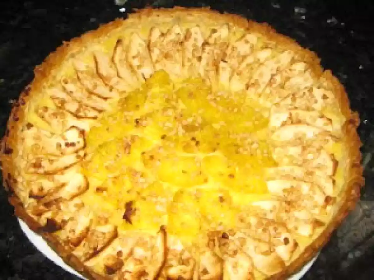 Tarta de piña y manzana