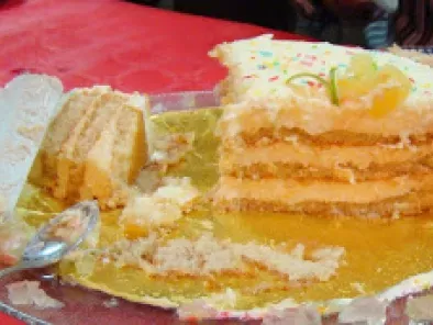 Tarta de piña y nata (Mariposas)