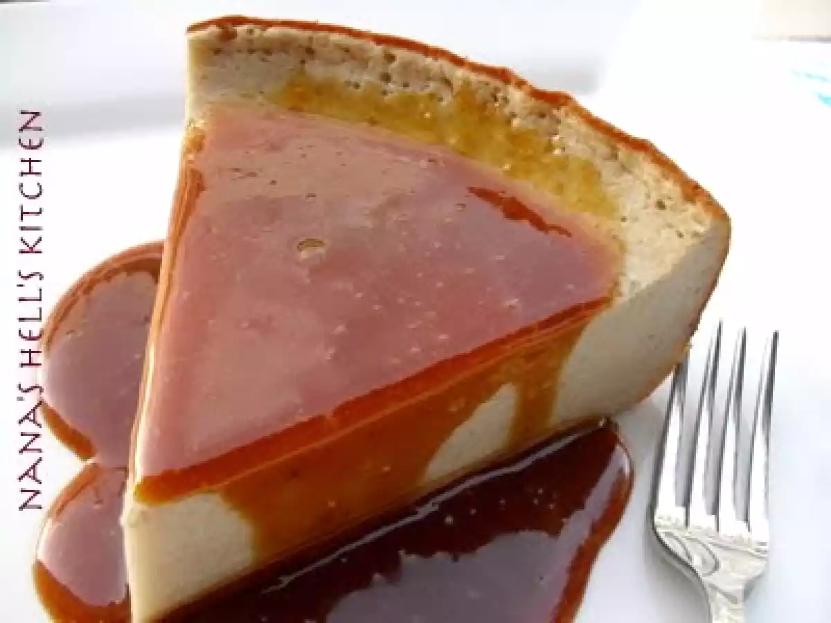 Tarta de plátano y queso fresco