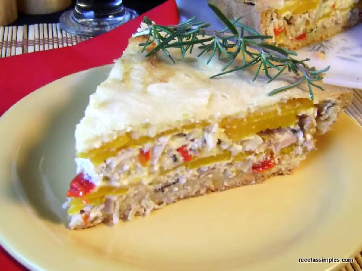 Tarta de pollo y calabaza