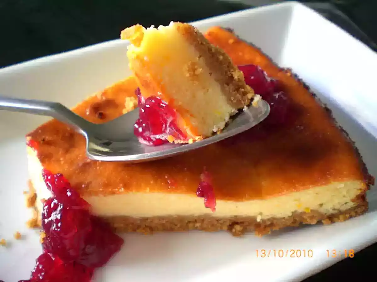 Tarta de queso a la naranja baja en grasa - foto 2