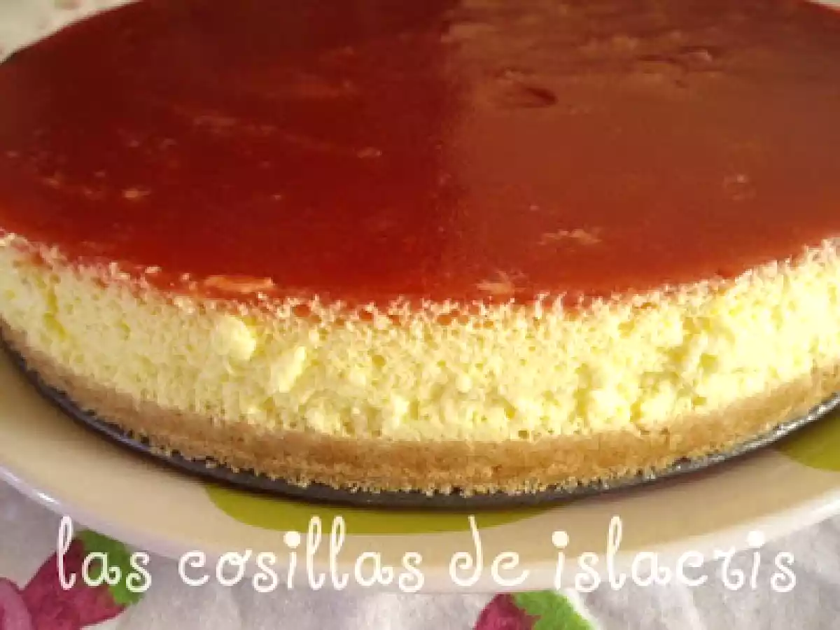 Tarta de queso al limón con mermelada de fresas