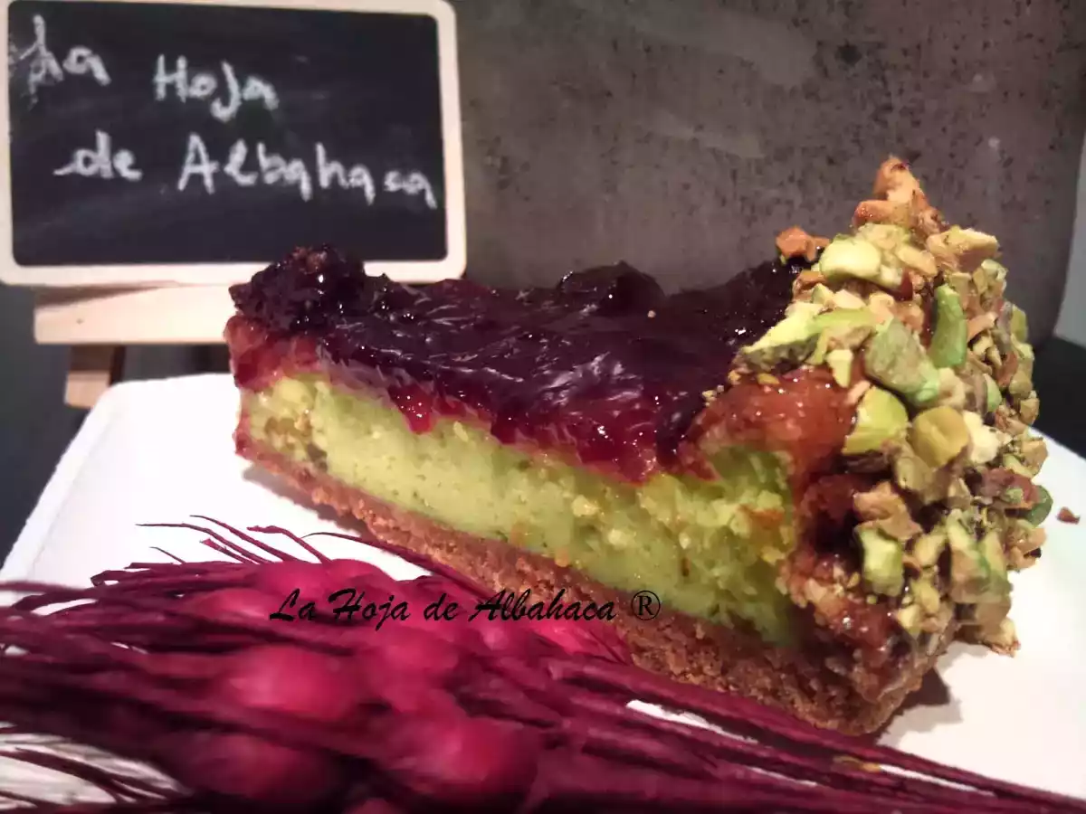 Tarta de queso al perfume de pistacho