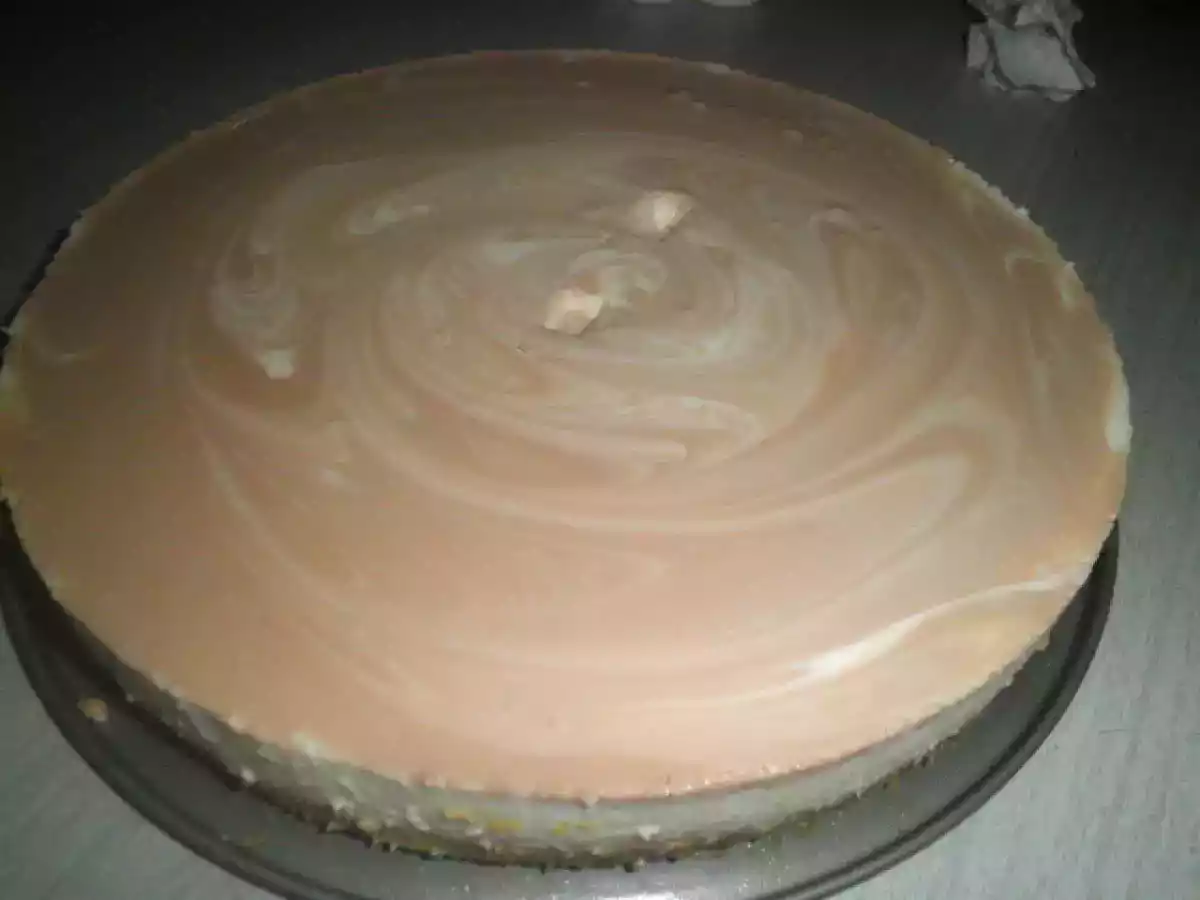 Tarta de queso, chocolate y baileys
