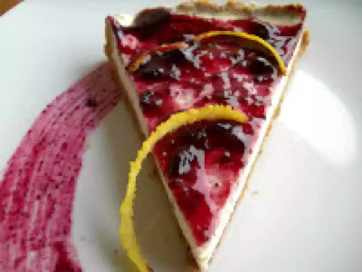 Tarta de queso con arándanos en microondas. Paso a paso