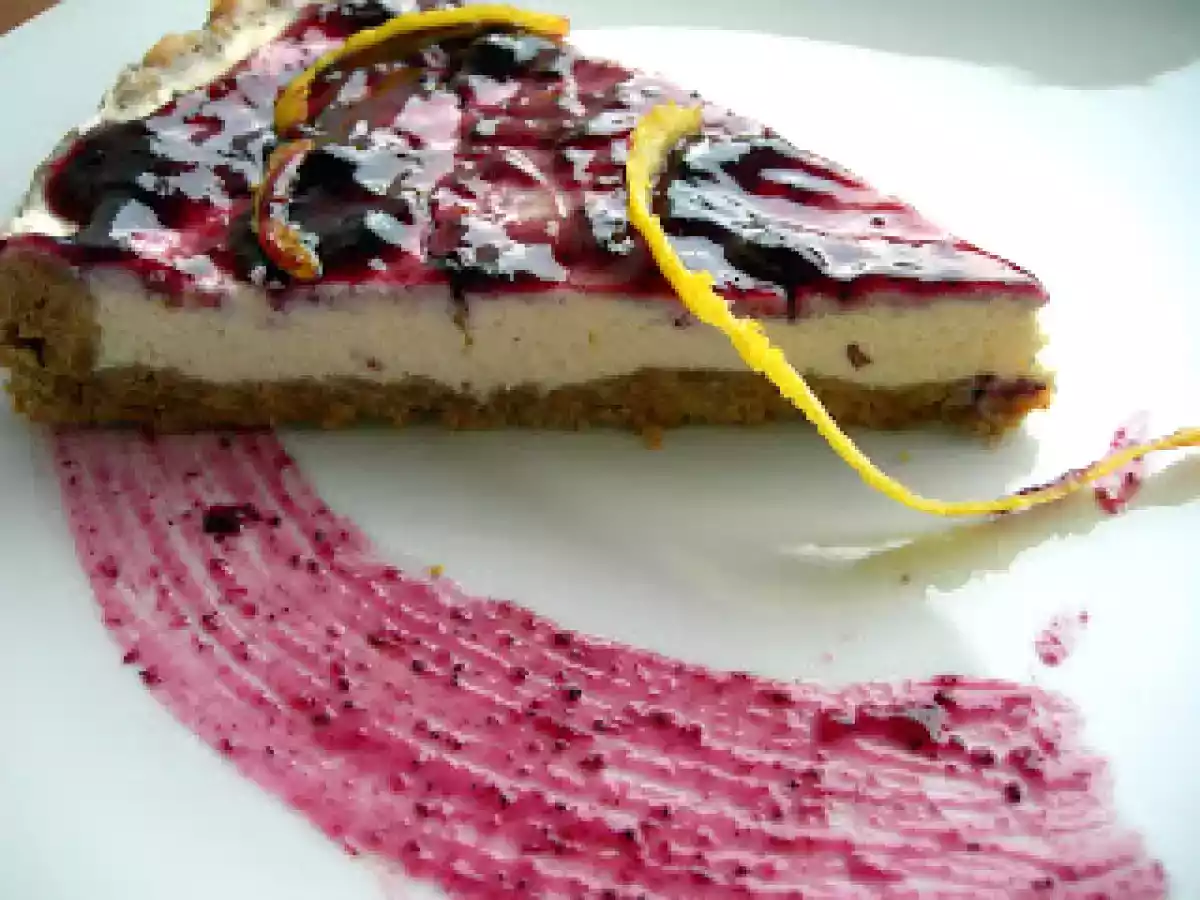 Tarta de queso con arándanos en microondas. Paso a paso - foto 3