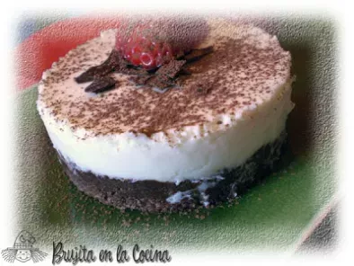 Tarta de queso con chocolate blanco y negro - foto 3