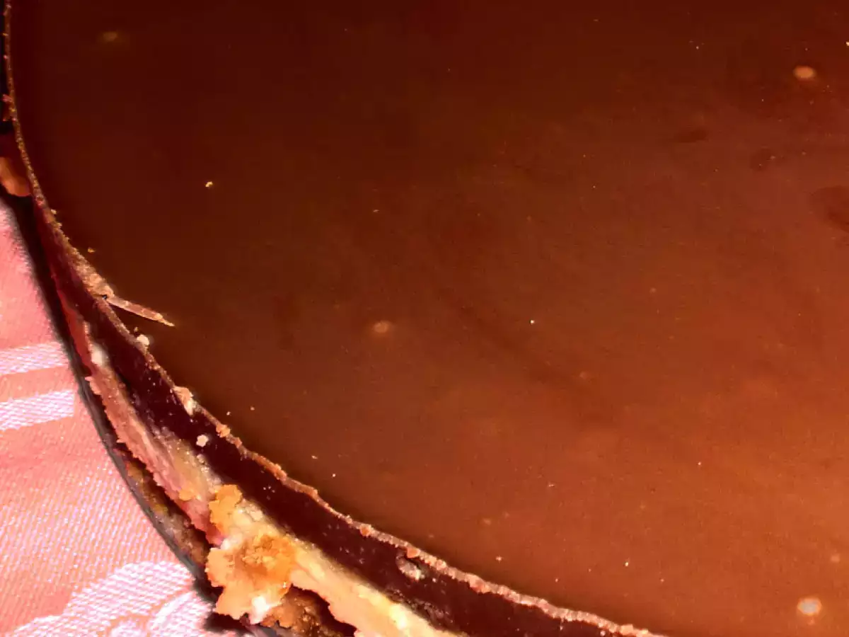 Tarta de Queso con cobertura de Chocolate