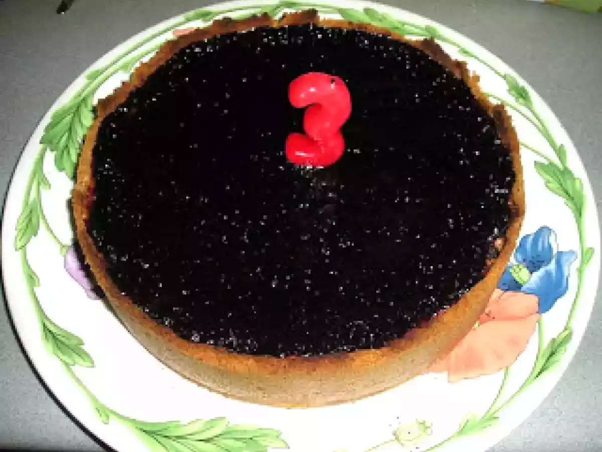 Tarta de queso con cobertura de m. de moras