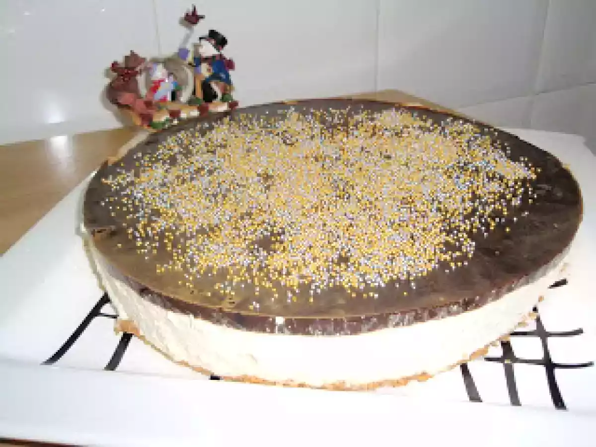 Tarta de queso con crema de orujo y gelatina de café