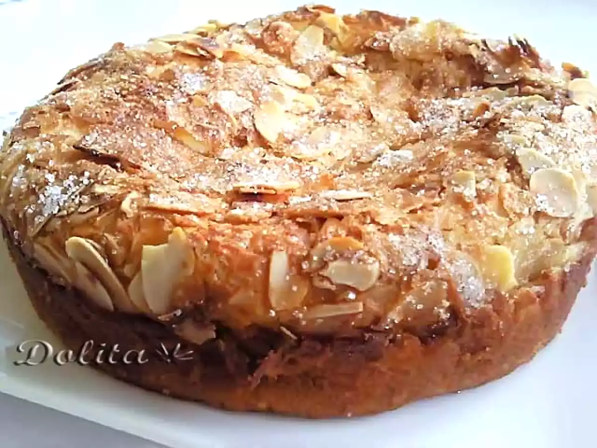 Tarta de queso con manzana