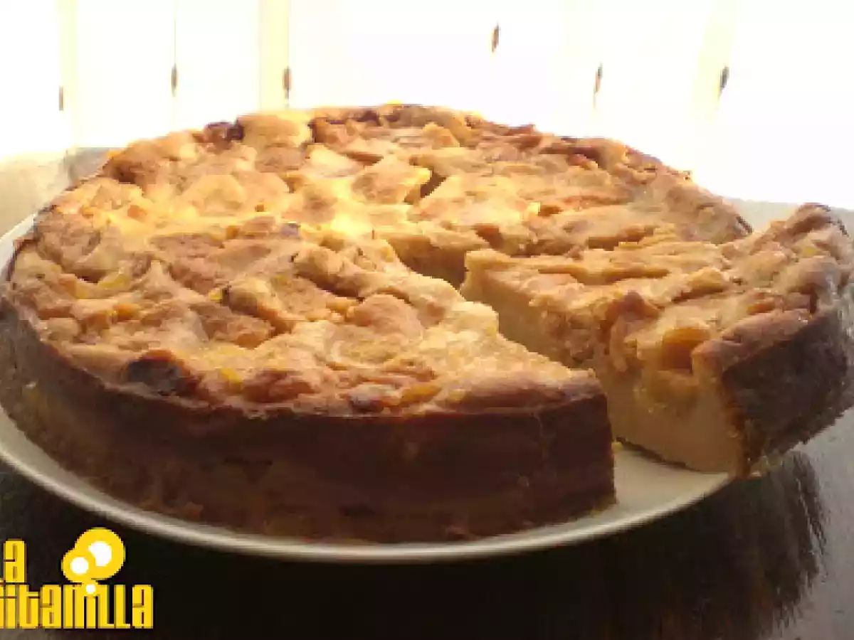 Tarta de queso con manzana caramelizada