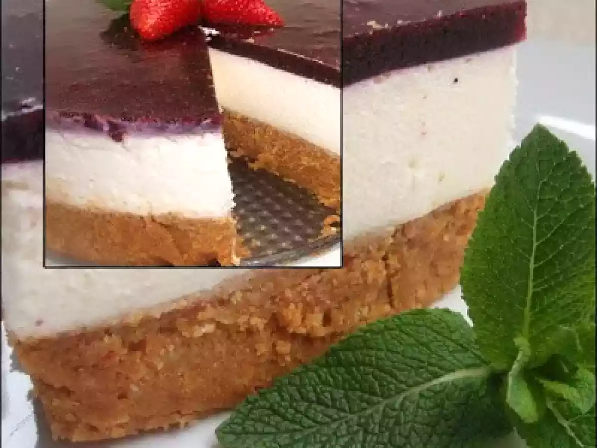 Tarta de queso con mermelada de arándanos - foto 3