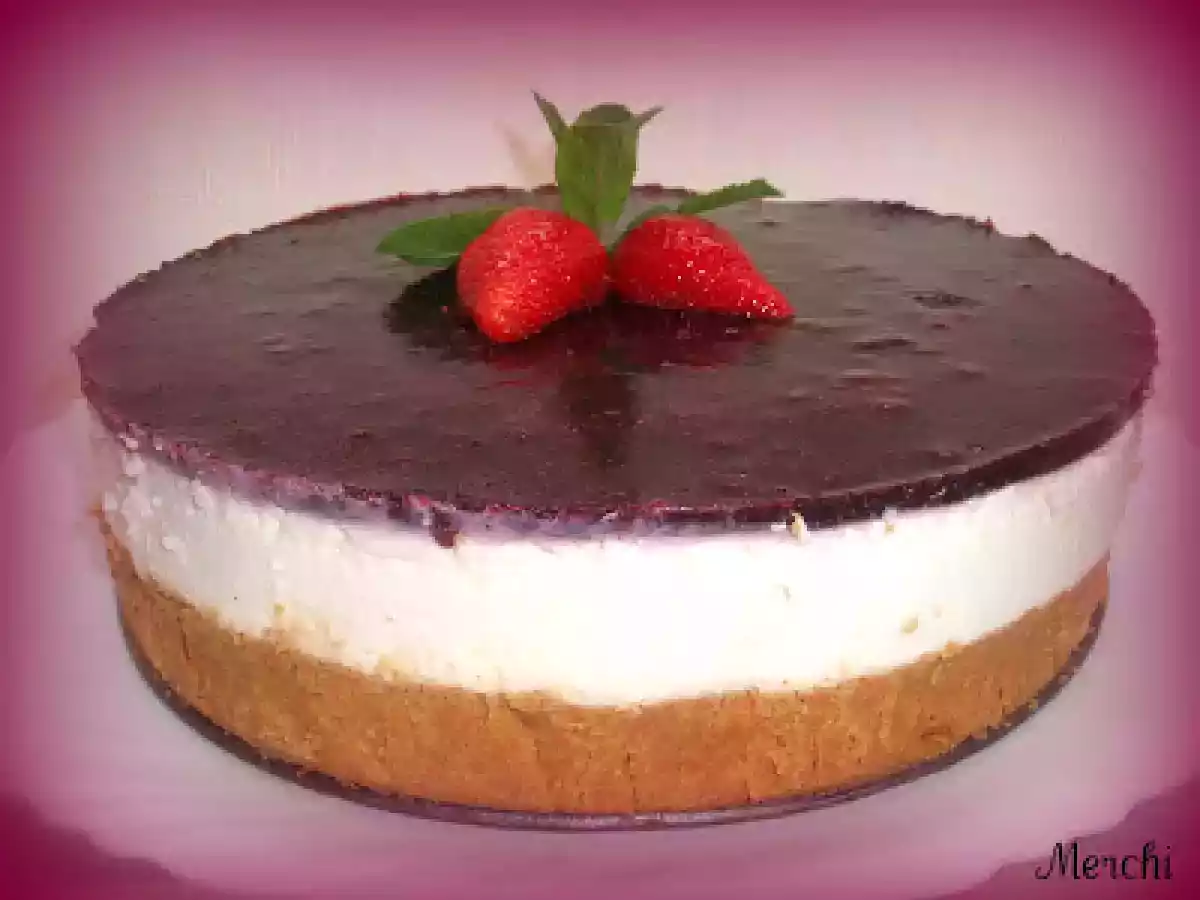 Tarta de queso con mermelada de arándanos - foto 5
