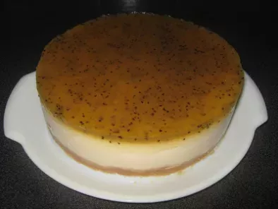 Tarta de queso con mermelada de kiwi