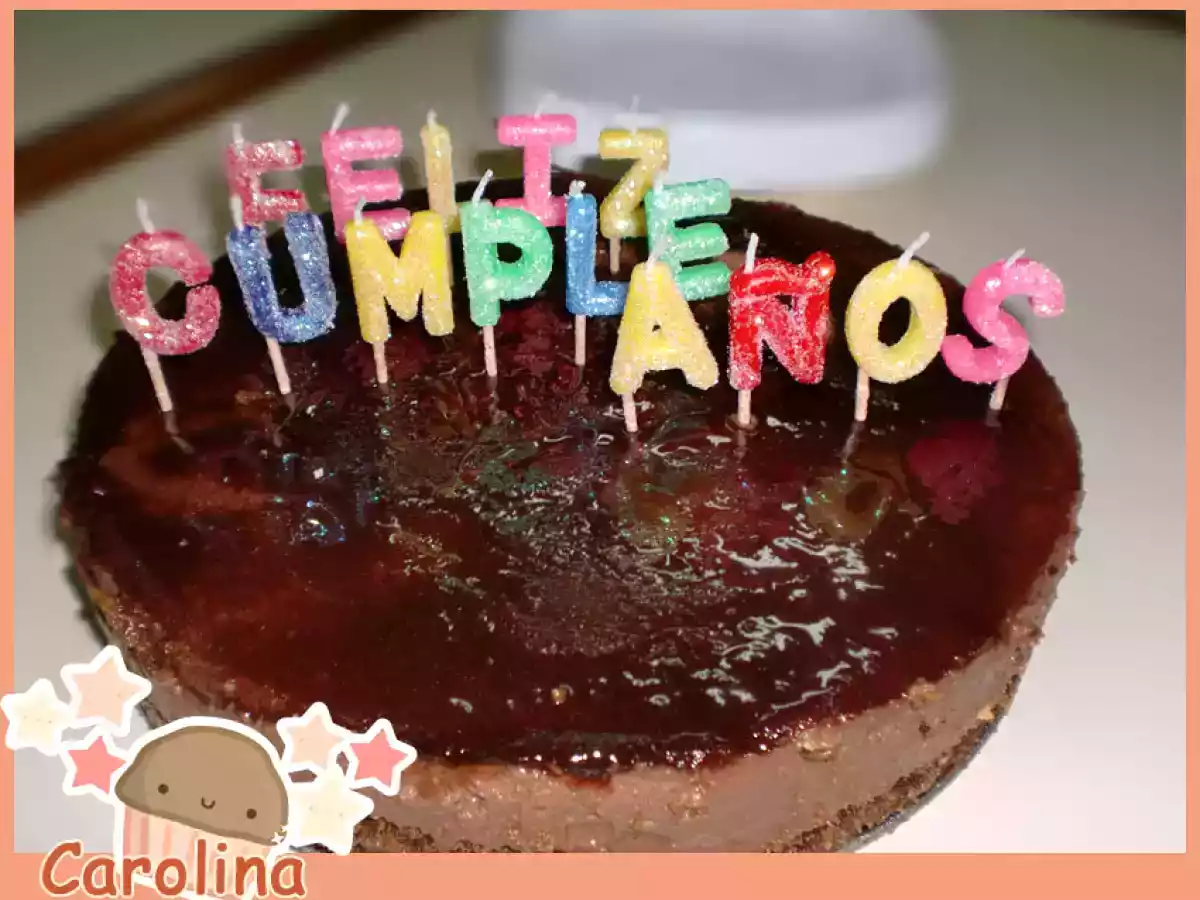 Tarta de Queso fría de Chocolate 25 Cumpleaños!! - foto 2