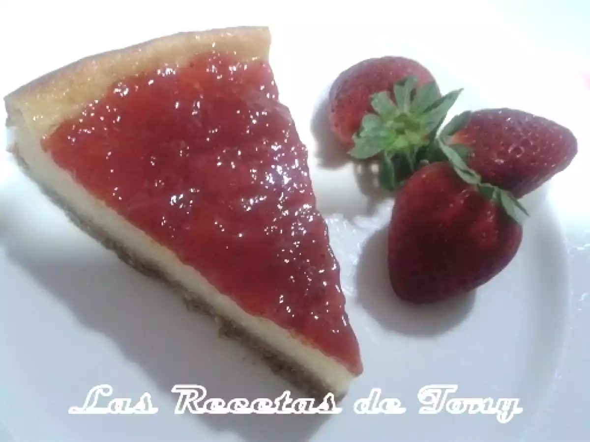 Tarta de queso mascarpone con mermelada de fresa - foto 2