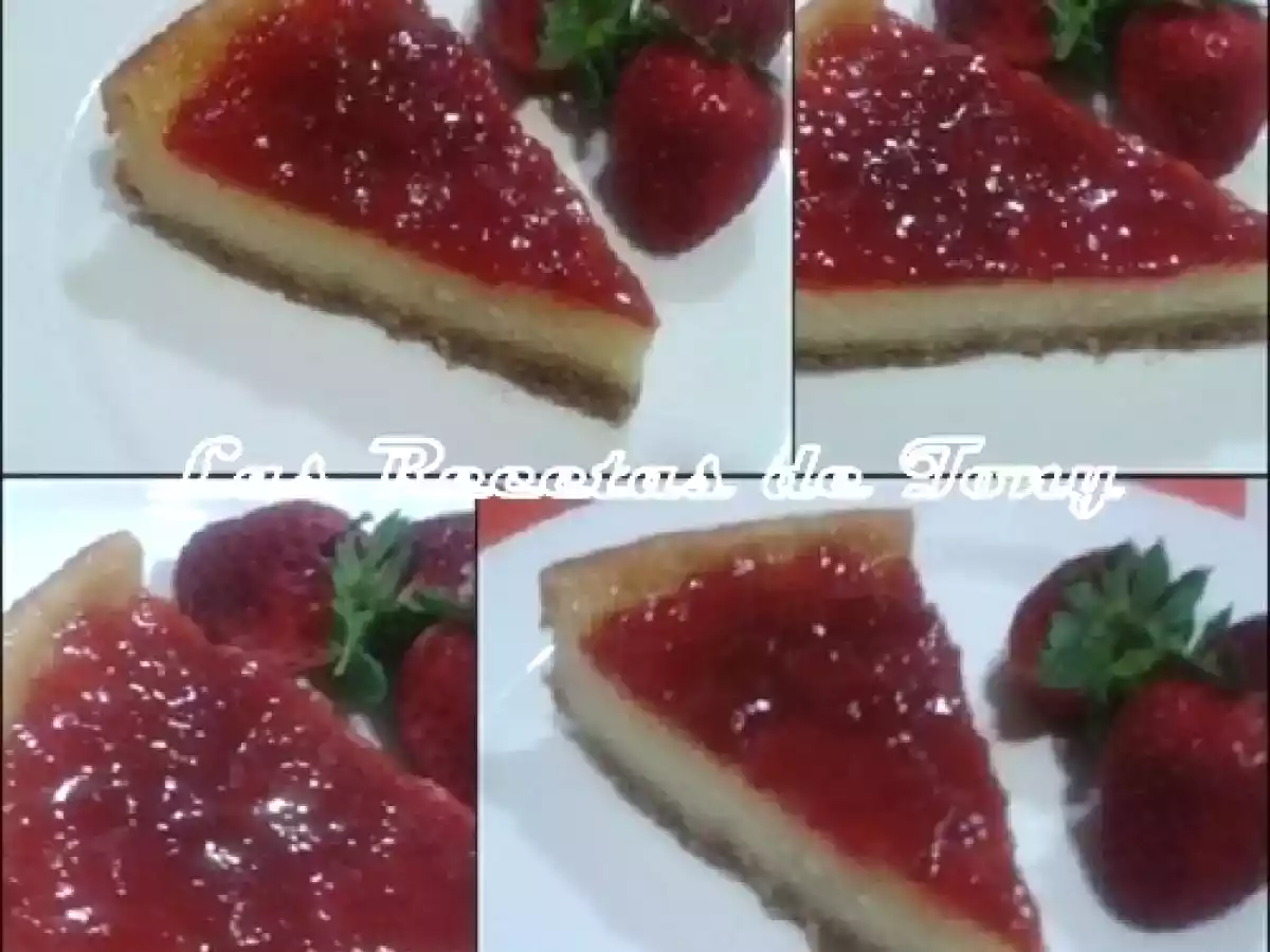 Tarta de queso mascarpone con mermelada de fresa - foto 3