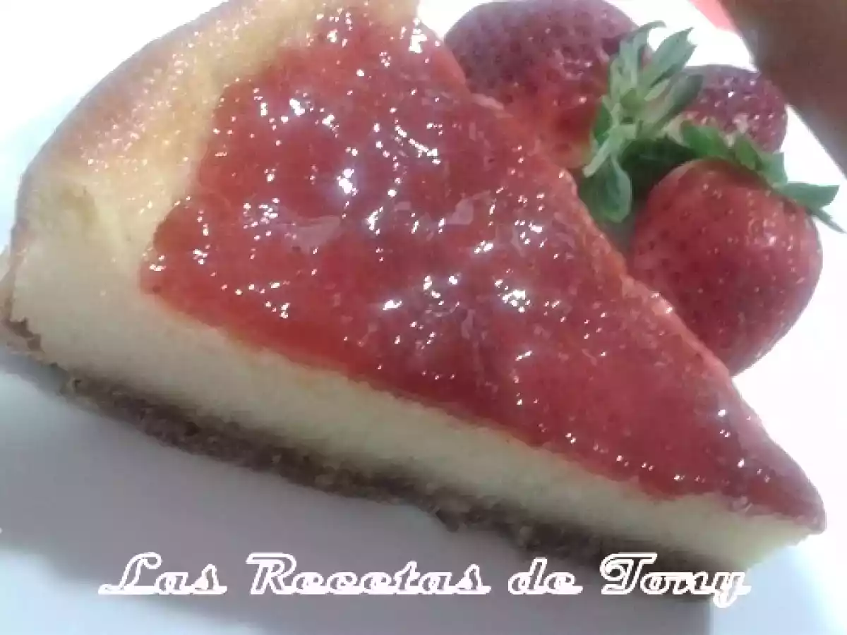 Tarta de queso mascarpone con mermelada de fresa - foto 4